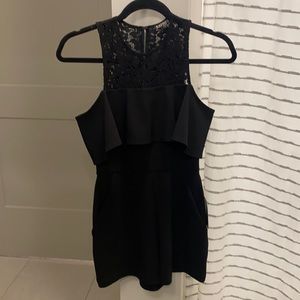 Express Brand NEW with tags Black Off the Shoulder lace romper.